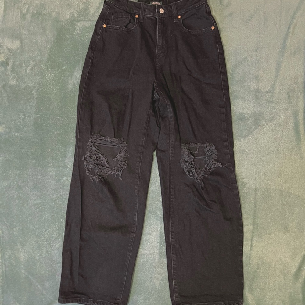 Wild Fable Highest Rise Baggy Jeans Black Size 2 Womens Pants